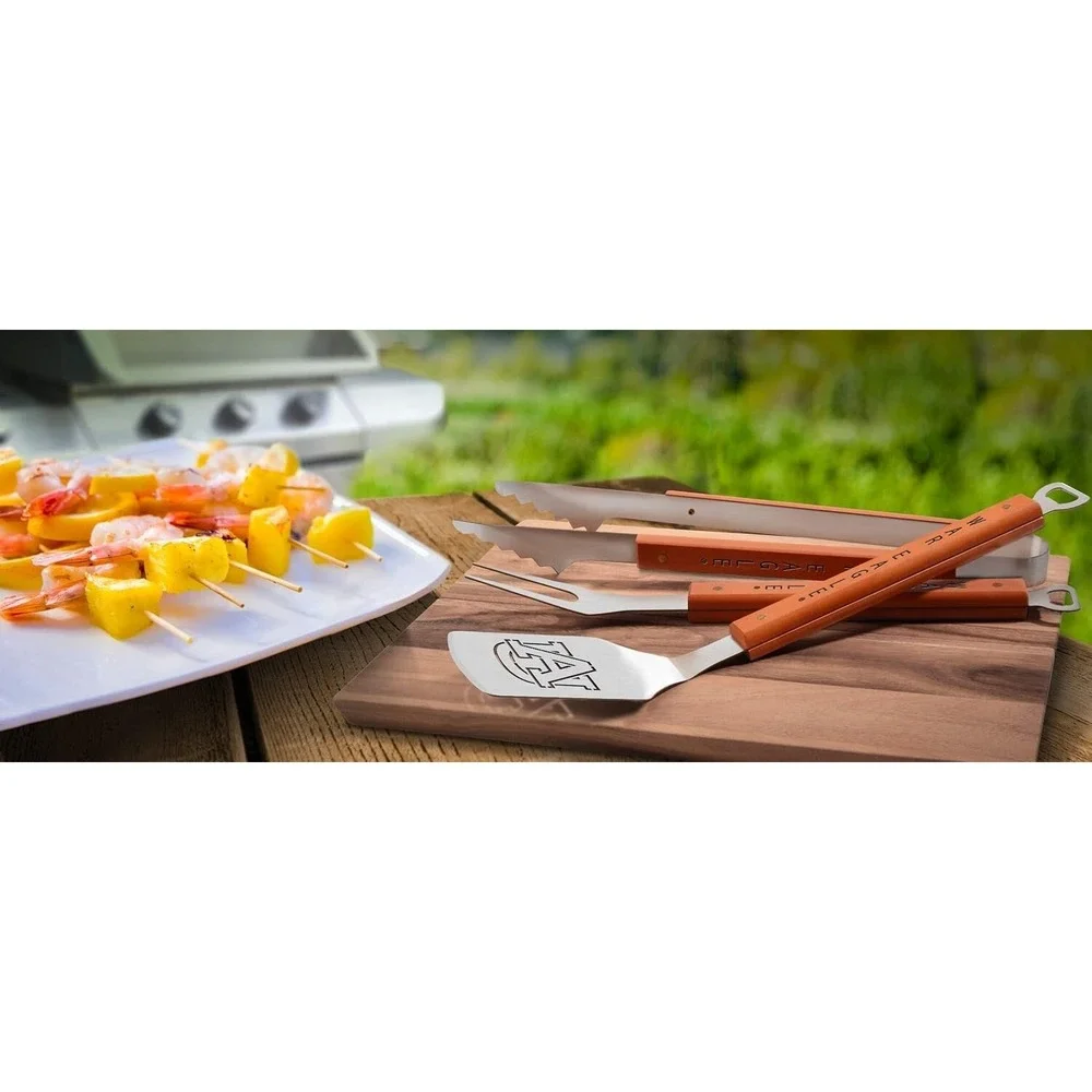 NCAA Classic‎ BBQ Tool Set – 3-Piece Grill Kit by YouTheFan with Team Logo